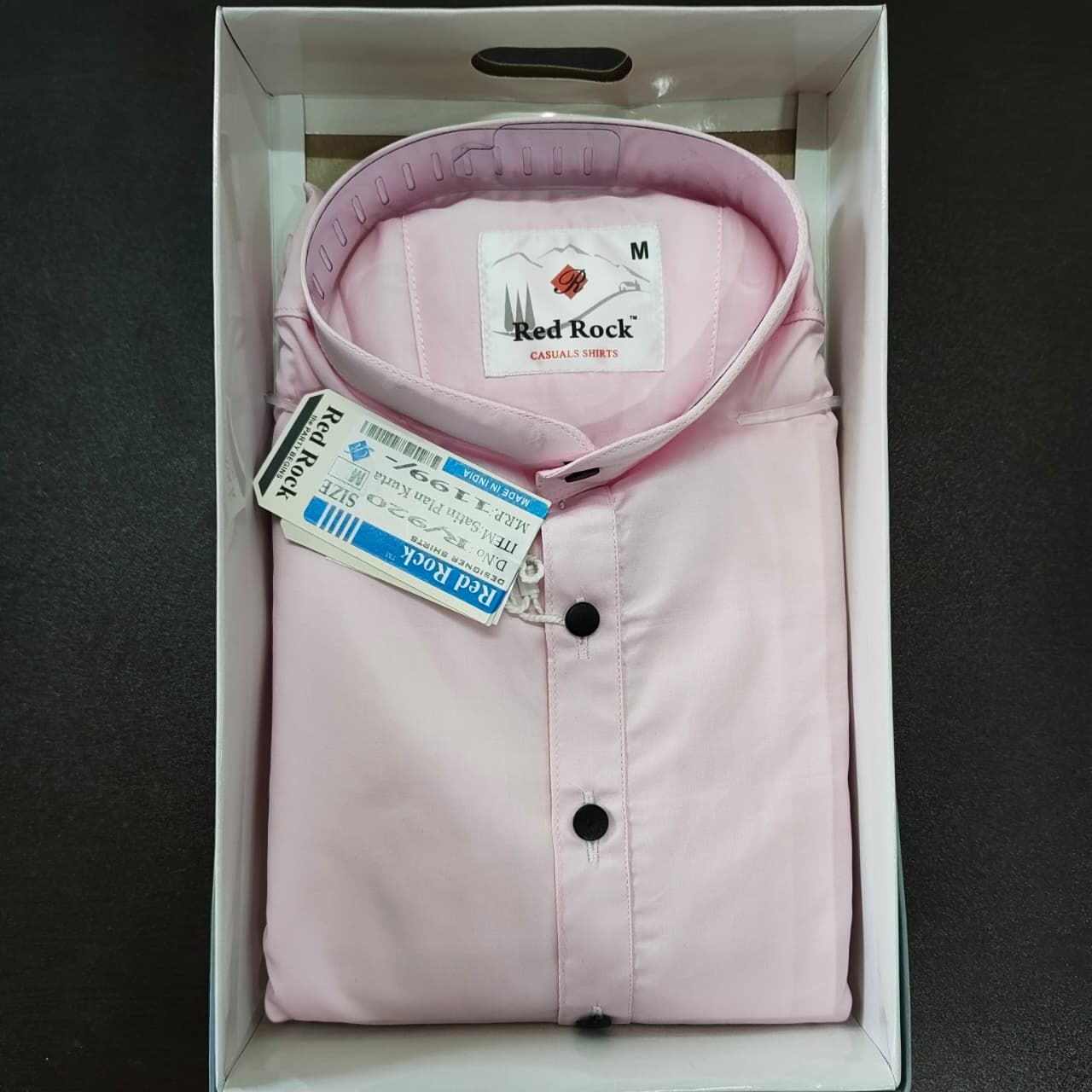 Men Cotton Blend Kurta -Peach (SIZE-M) 